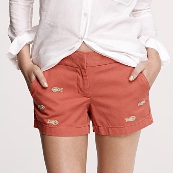 J. Crew Pants - J. Crew Embellished Fish Broken In Chino Shorts
